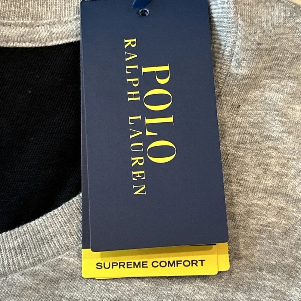 Polo Ralph Lauren‎ Shirt Men L Heather Grey Supreme Comfort Short Sleeve Sleep